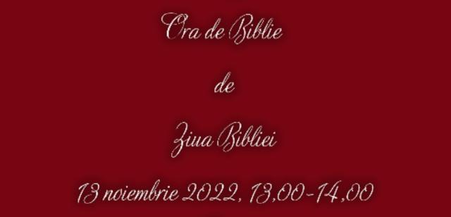 Ora de Biblie, de Ziua Bibliei