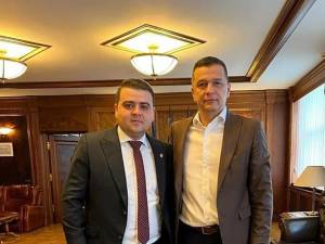 Deputatul Gheorghe Șoldan și ministrul Transporturilor, Sorin Grindeanu