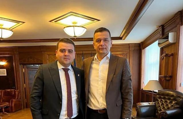 Deputatul Gheorghe Șoldan și ministrul Transporturilor, Sorin Grindeanu
