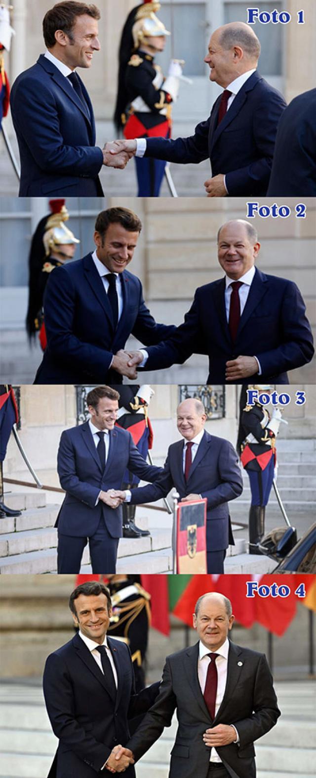 Limbajul nonverbal la Emmanuel Macron și Olaf Scholz – un „prinț” și o „prințesă”