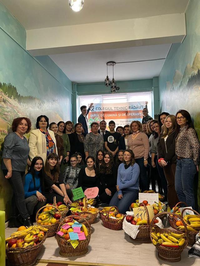 Fapta bună cu un fruct și o legumă - Săptămâna legumelor și fructelor donate”, campanie socială desfășurată de Colegiul Tehnic Rădăuți