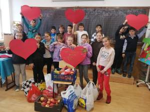 Elevii școlii „Grigore Ghica Voievod” au donat fructe și legume vârstnicilor de la Solca