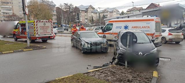Accident cu două mașini în Obcini
