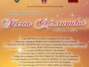 Concertul de colinde „Feeria Crăciunului”, la Rădăuți