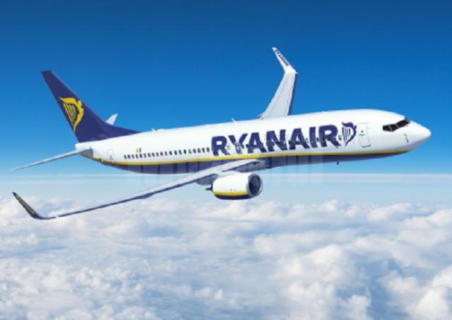 Zborurile companiei Ryanair de la Suceava către Dublin, Manchester, Milano BGY și Roma, suspendate din martie. Foto corporate.ryanair.com
