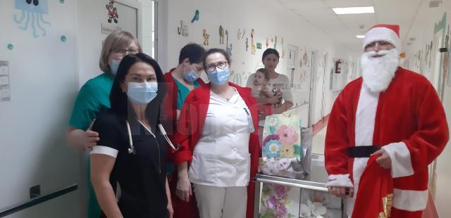 Moș Crăciun la copiii internați în Spitalul de Urgență Suceava