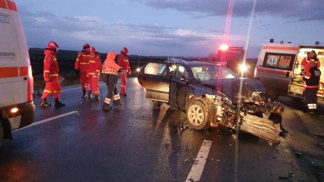 Accident cu trei mașini, între "Zidul morții" și Stroiești