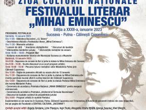 Festivalul literar „Mihai Eminescu”, ediția a XXXII-a, debutează sâmbătă, la Biblioteca Bucovinei