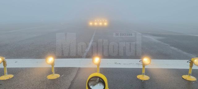 Pe aeroportul din Suceava este din nou ceață
