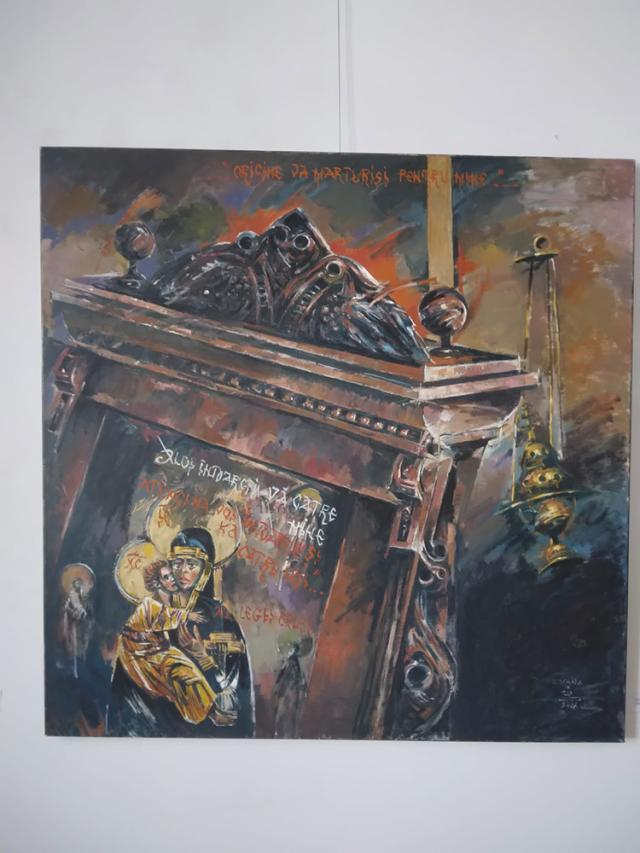 Lucrări ale pictorului ardelean Cornel Vana, expuse în Foaierul Muzeului de Istorie