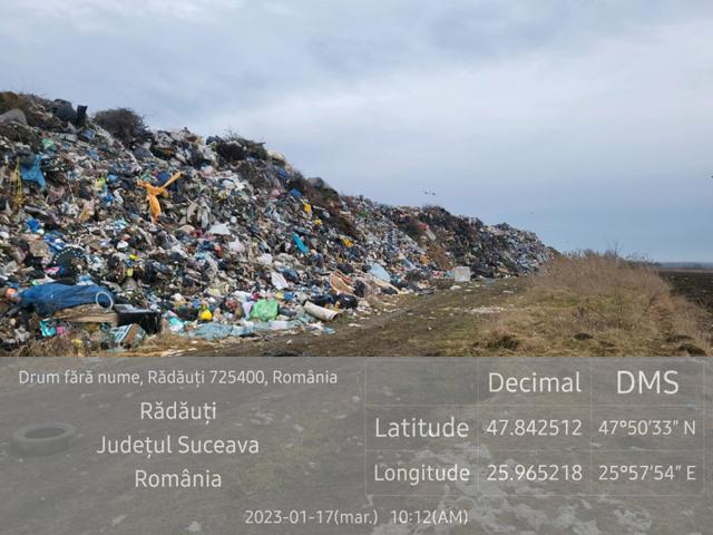 Depozitul de deșeuri găsit la controlul în teren