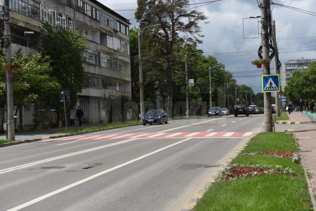 Bulevardul central din municipiul Suceava