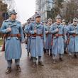 Elevii Școlii Militare de subofițeri de Jandarmi “ Petru Rareș” Fălticeni, în uniforme precum cele din Primul Război Mondial