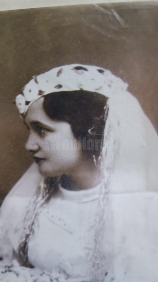Viorica Hogaș în momentul căsătoriei, în 1937