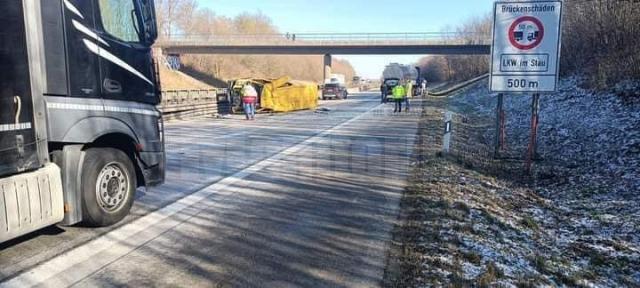 Accidentul petrecut pe o autostradă din Germania