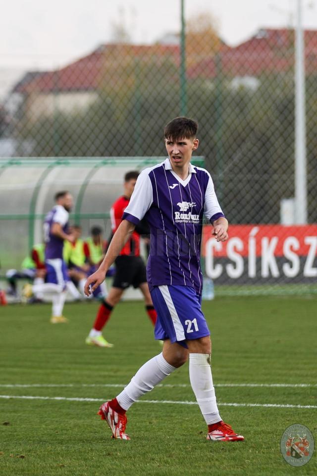 Juniorul Alexandru Savin a punctat pentru Somuz in amicalul cu Ceahlaul. Foto Alex Savescu