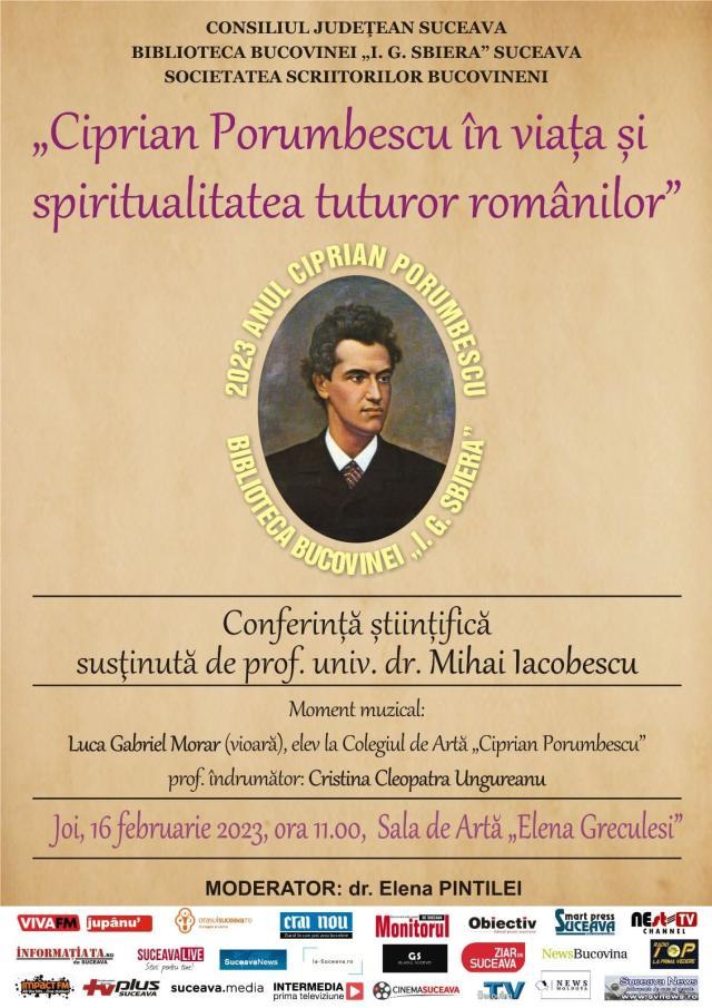 Conferință științifică despre Ciprian Porumbescu, joi, la Biblioteca Bucovinei