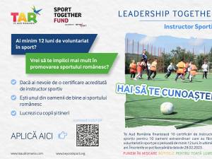 Profesorii și pasionații de sport din județul Suceava pot să obțină acreditare de instructor sportiv, prin Fundația Te Aud România
