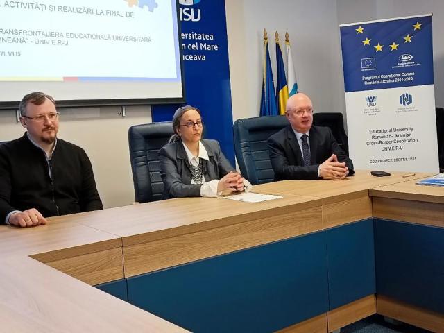 Conferința de presă şi discuții cu cei implicați în derularea proiectului transfrontalier la USV