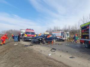 Accident pe E85 între Bunești și Fălticeni