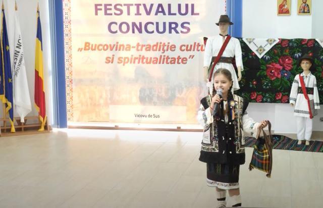 Peste 200 de elevi au participat la Festivalul-concurs „Bucovina - Tradiție, Cultură, Spiritualitate”, la Vicovu de Sus