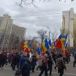 Manifestanții au mărșăluit prin fața Palatului Prezidențial din Chișinău