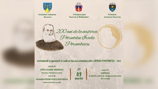 Eveniment omagial dedicat părintelui Iraclie Porumbescu, la Sucevița