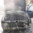 Un autoturism a ars vineri la amiază în zona centrală a municipiului Suceava
