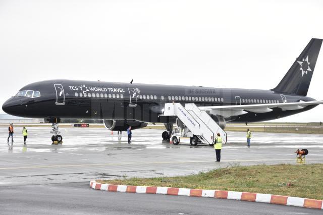 Una dintre aeronavele companiei TCS World Travel care a transportat la Suceava turiștii care au participat la circuitul „Regate și culturi”