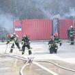 Aplicații la poligonul de pregătire a pompierilor de la Siret