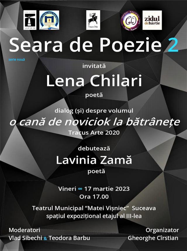 Poeta Lena Chilari, din Republica Moldova, invitată, vineri, la evenimentul cultural „Seara de poezie”