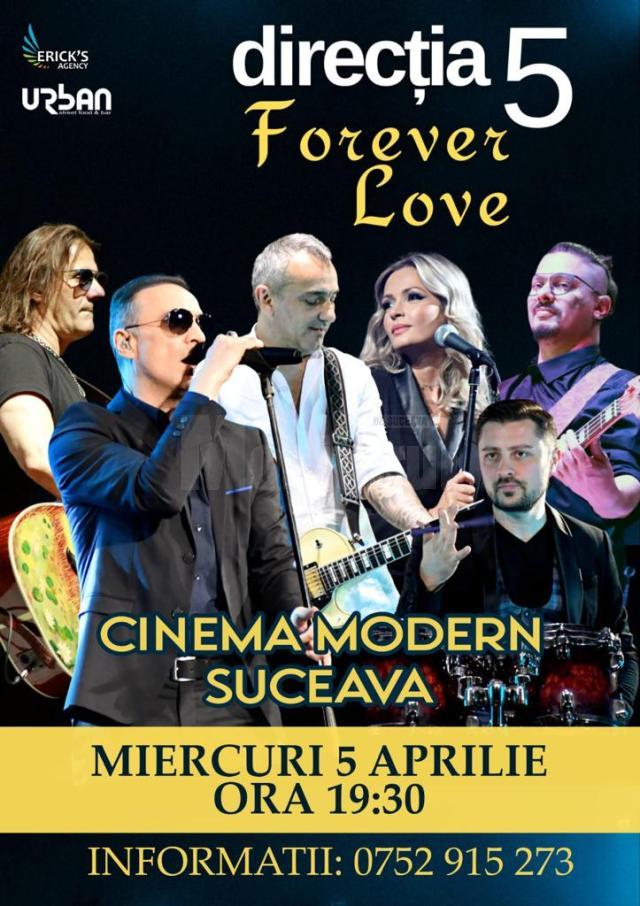 Concert cu Direcția 5, pe 5 aprilie, la Cinema Modern Suceava