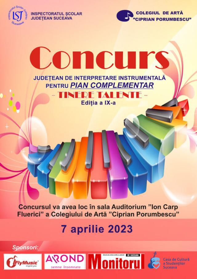 Concursul de interpretare instrumentală pentru pian complementar ”Tinere Talente”, ediția a IX-a