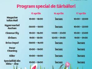Program special la Iulius Mall, de sărbătorile pascale