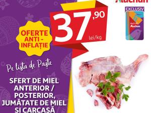 Descoperă ofertele anti-inflație de la Auchan și pune pe lista de Paște tot ce ai nevoie pentru o sărbătoare de neuitat!