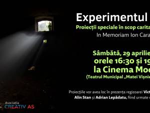 „Experimentul Pitești”, două proiecții, în premieră la Suceava, la Cinema Modern