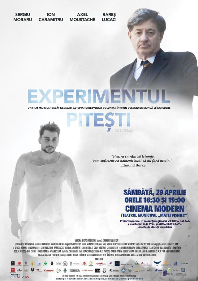 „Experimentul Pitești”, două proiecții, în premieră la Suceava, la Cinema Modern