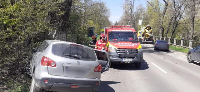 Doi minori și mama acestora au fost răniți în urma unui accident produs în Suceava, în apropierea Cetății de Scaun