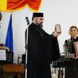 Pr. consilier eparhial Mihai Cobziuc și Mihaela Bârsan, inițiatoarea proiectului 10 pentru folclor