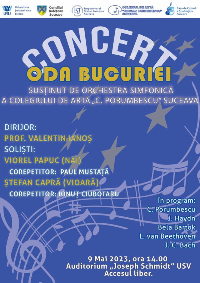 Concertul „Oda Bucuriei”, de Ziua Europei, pe scena Universității. Accesul e liber