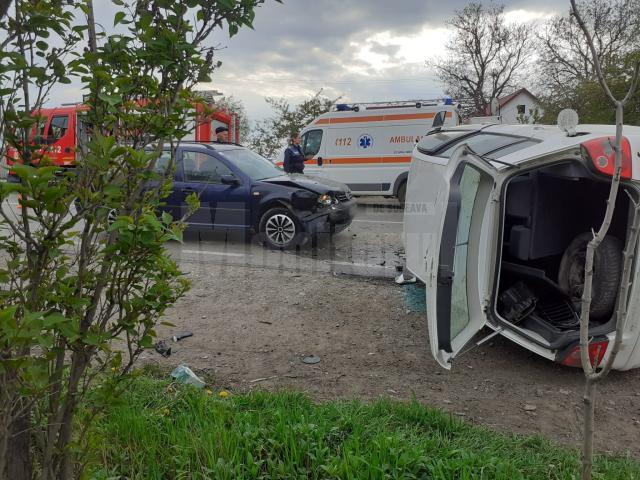 Accidentul de pe E 85 nu s-a soldat cu victime transportate la spital