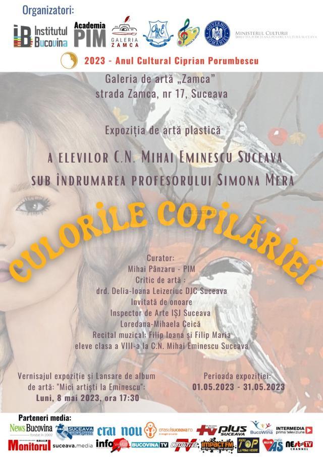 „Culorile copilăriei”, expoziție de artă plastică, la Galeria „Zamca”