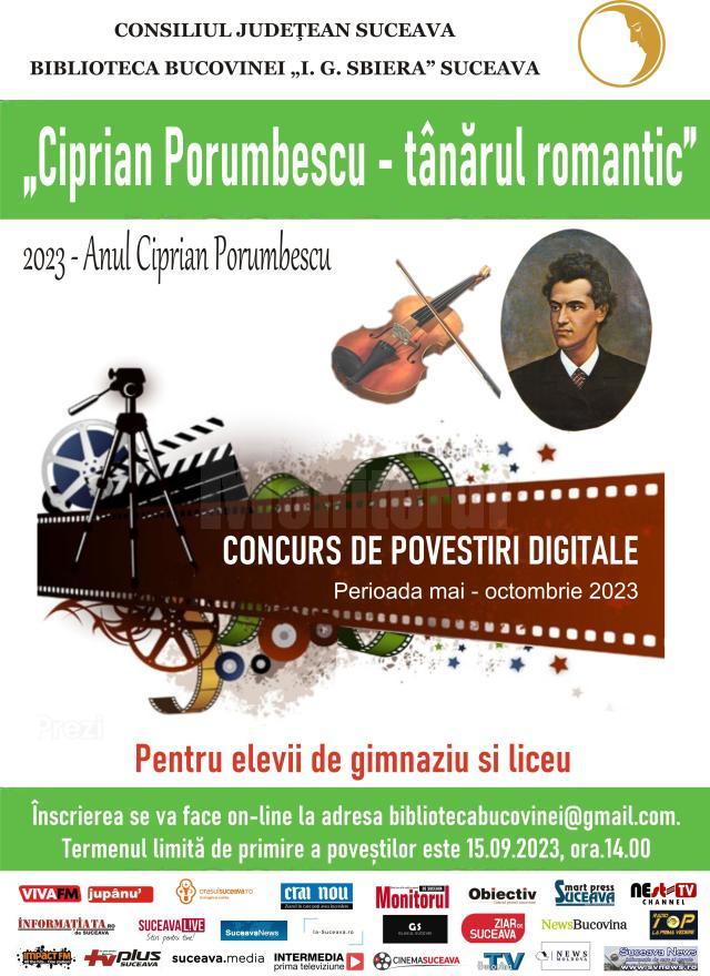 Concursul de povestiri digitale pentru elevi „Ciprian Porumbescu – tânărul romantic”, organizat de Biblioteca Bucovinei