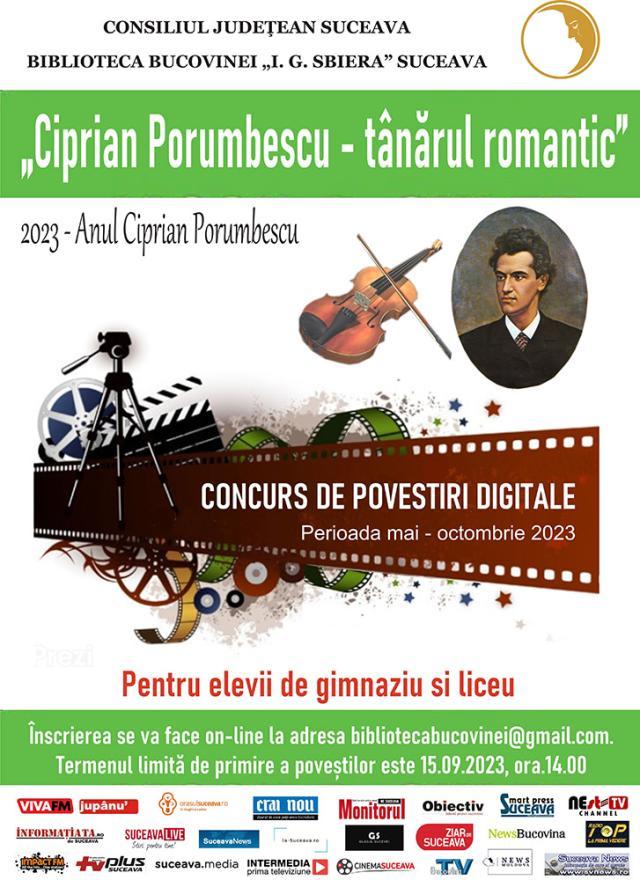 Concursul de povestiri digitale pentru elevi „Ciprian Porumbescu – tânărul romantic”, organizat de Biblioteca Bucovinei