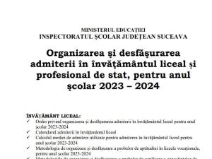 Broșura de admitere la liceu, 2023 – 2024, a fost publicată online