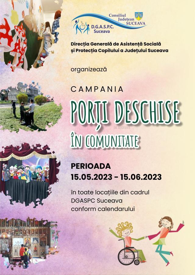 La Suceava a debutat Campania „Porți deschise în comunitate”, organizată de Protecția Copilului