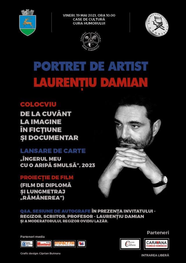 „Portret de Artist – Laurențiu Damian”, vineri, la Casa de Cultură din Gura Humorului