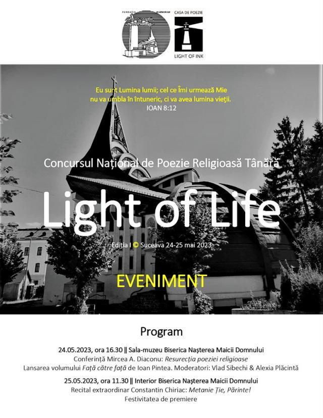 Conferință, recital, premiere, la finalul Concursului Național de Literatură Religioasă Tânără „Light of Life”, ediția I