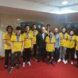 Primarul Ion Lungu alături de membrii echipelor de Handbal Masculin și a celei de Volei a Liceului cu Program Sportiv Suceava