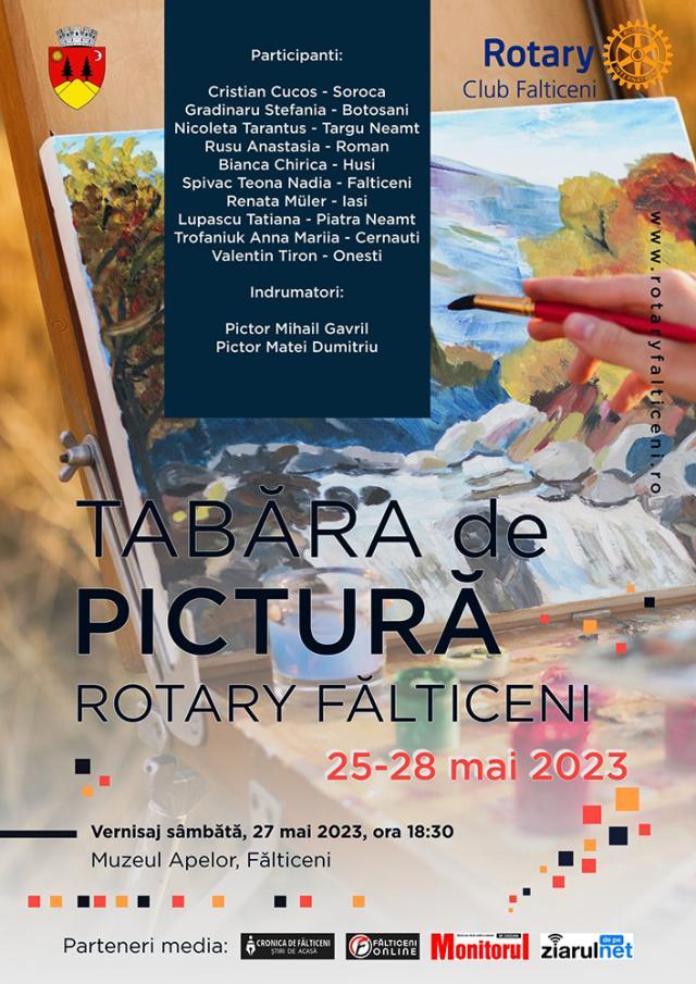 Tabără de pictură organizată la Fălticeni de Rotary Club